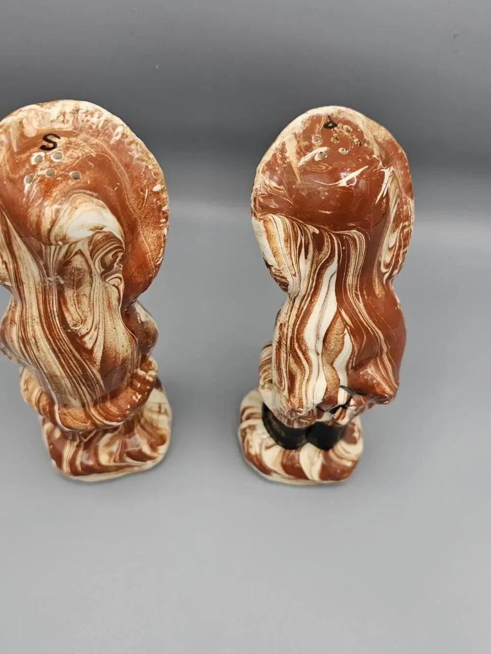 Vintage Alaska Eskimo Salt and Pepper Shakers Ceramic Figurines